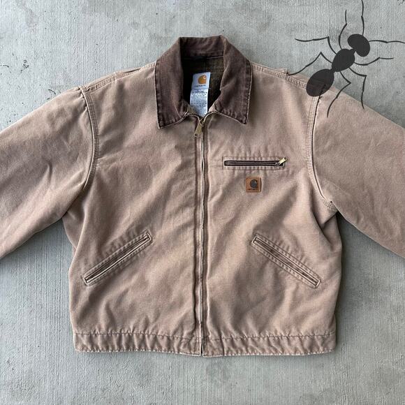 Vintage Y2K Carhartt J97 SDL brown Detroit work wear jacket - Picture 3 of 8